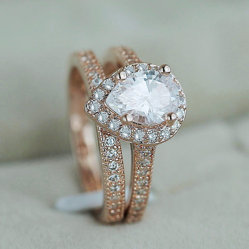 P5QA37J  Popular Moissanite Jewelry Wedding Diamond Ring