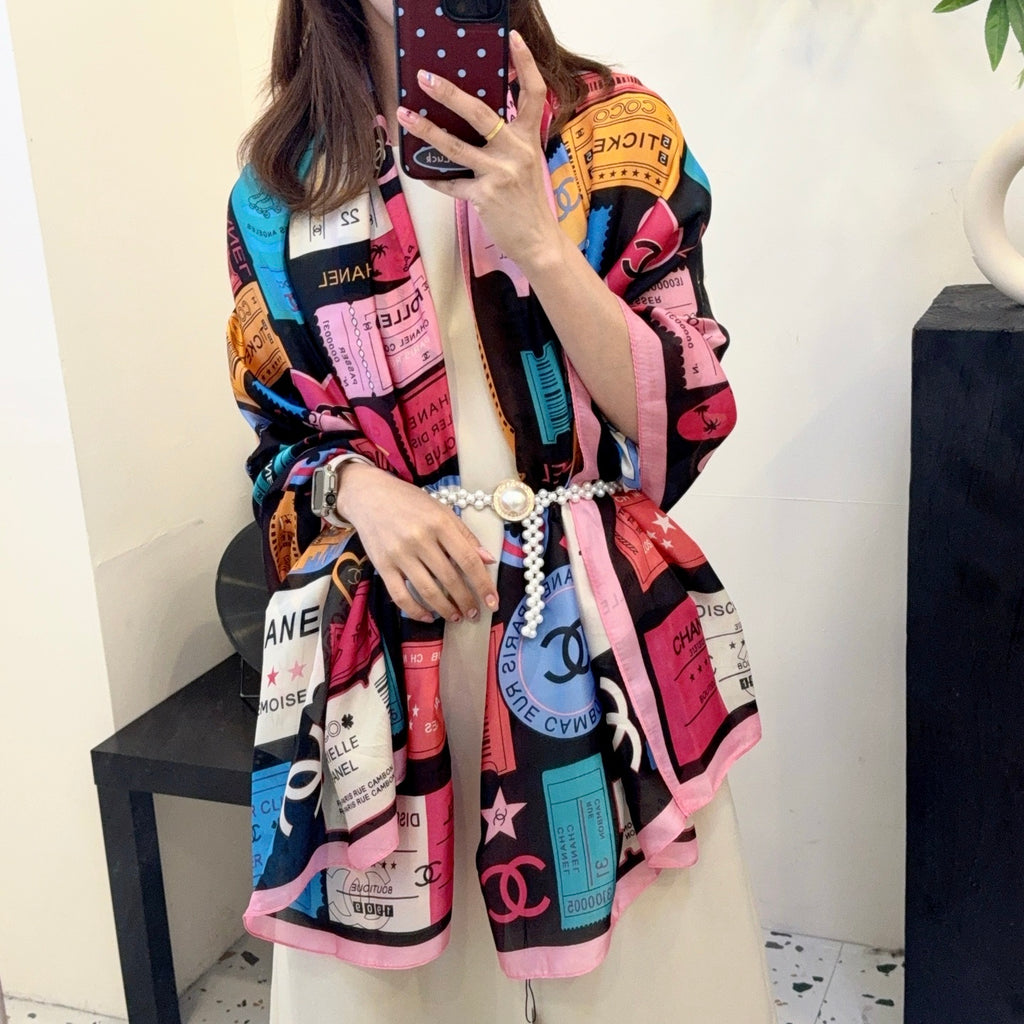135ZC198W  Popular Silk Scarve