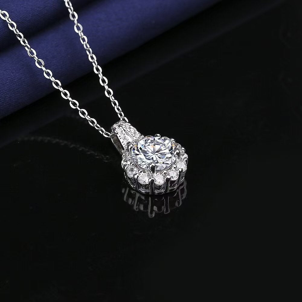 P5ZA4J Popular Moissanite Jewelry Wedding Diamond Necklaces
