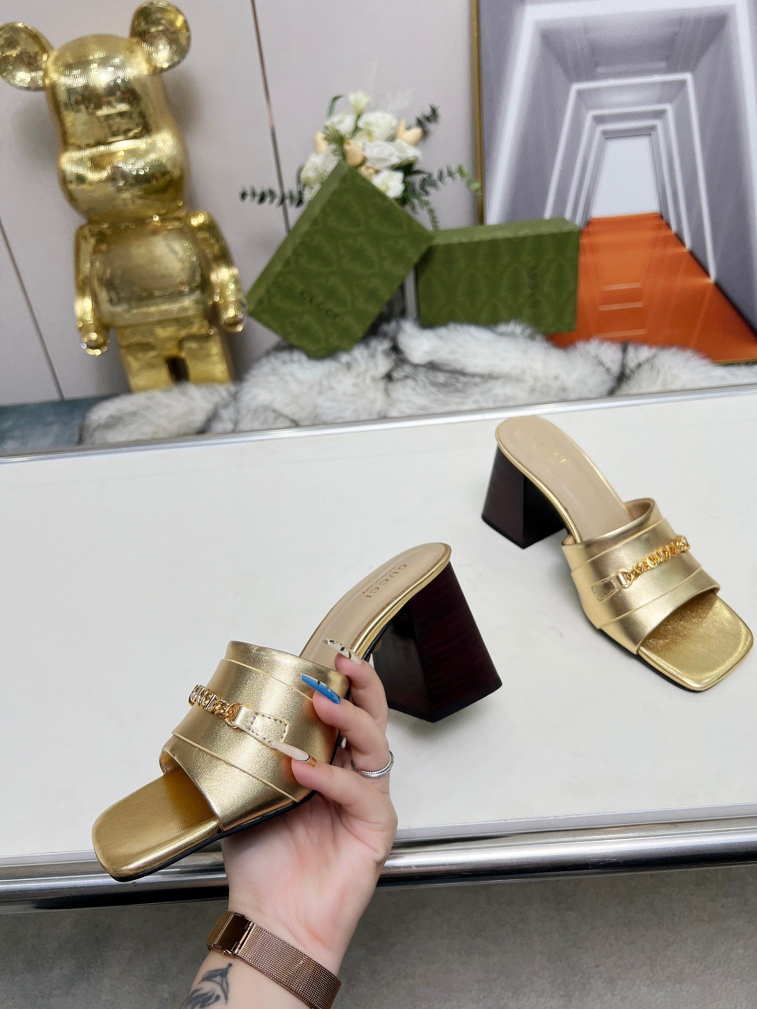 275NB11Z  Popular leather High heels