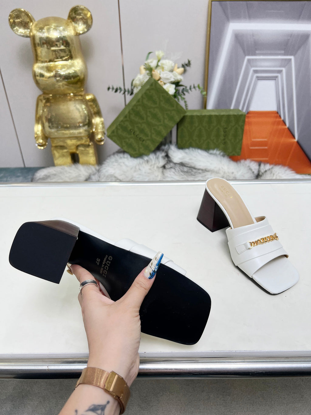 275NB11Z  Popular leather High heels