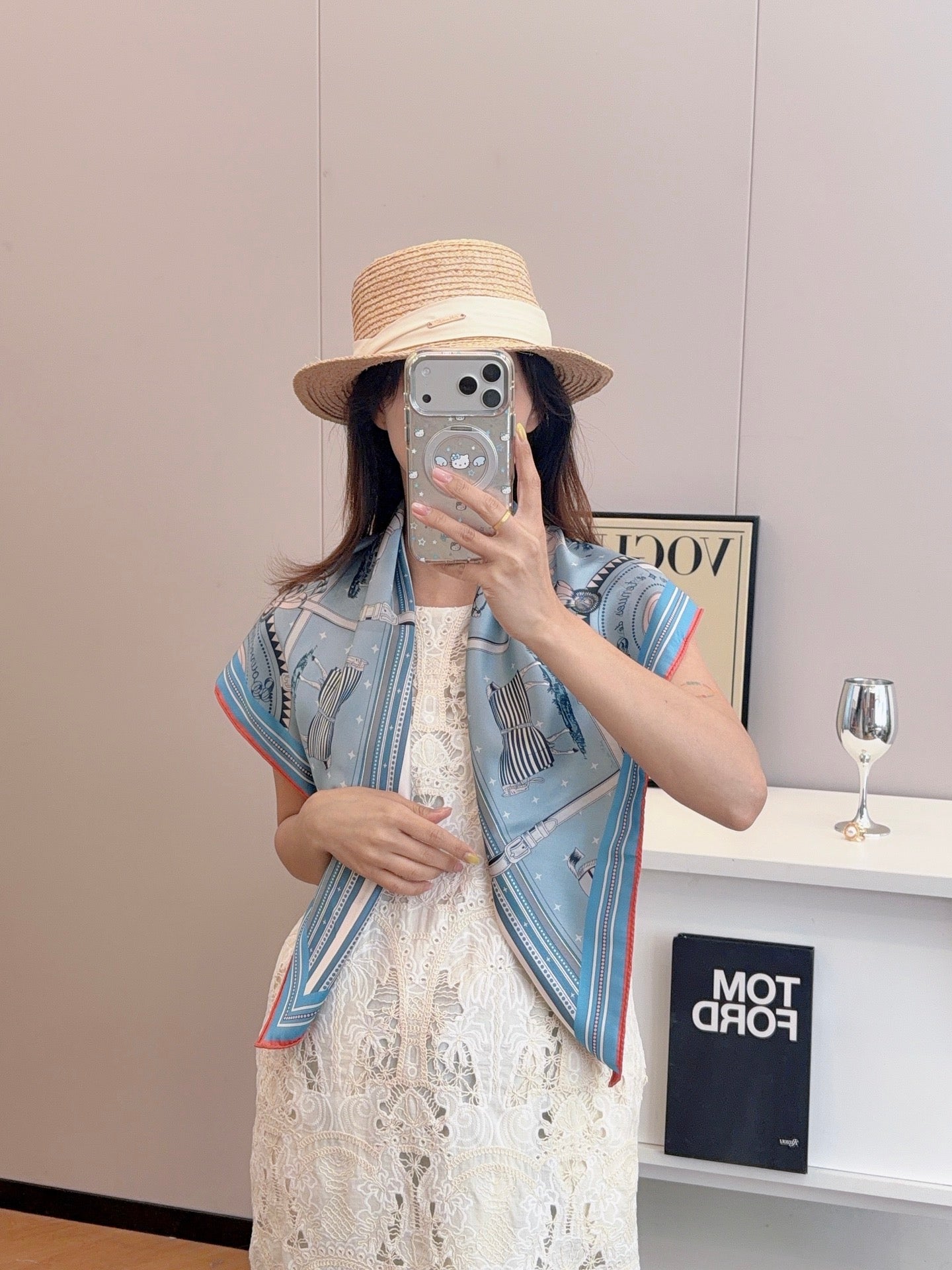 136NH4W Popular Silk Scarve