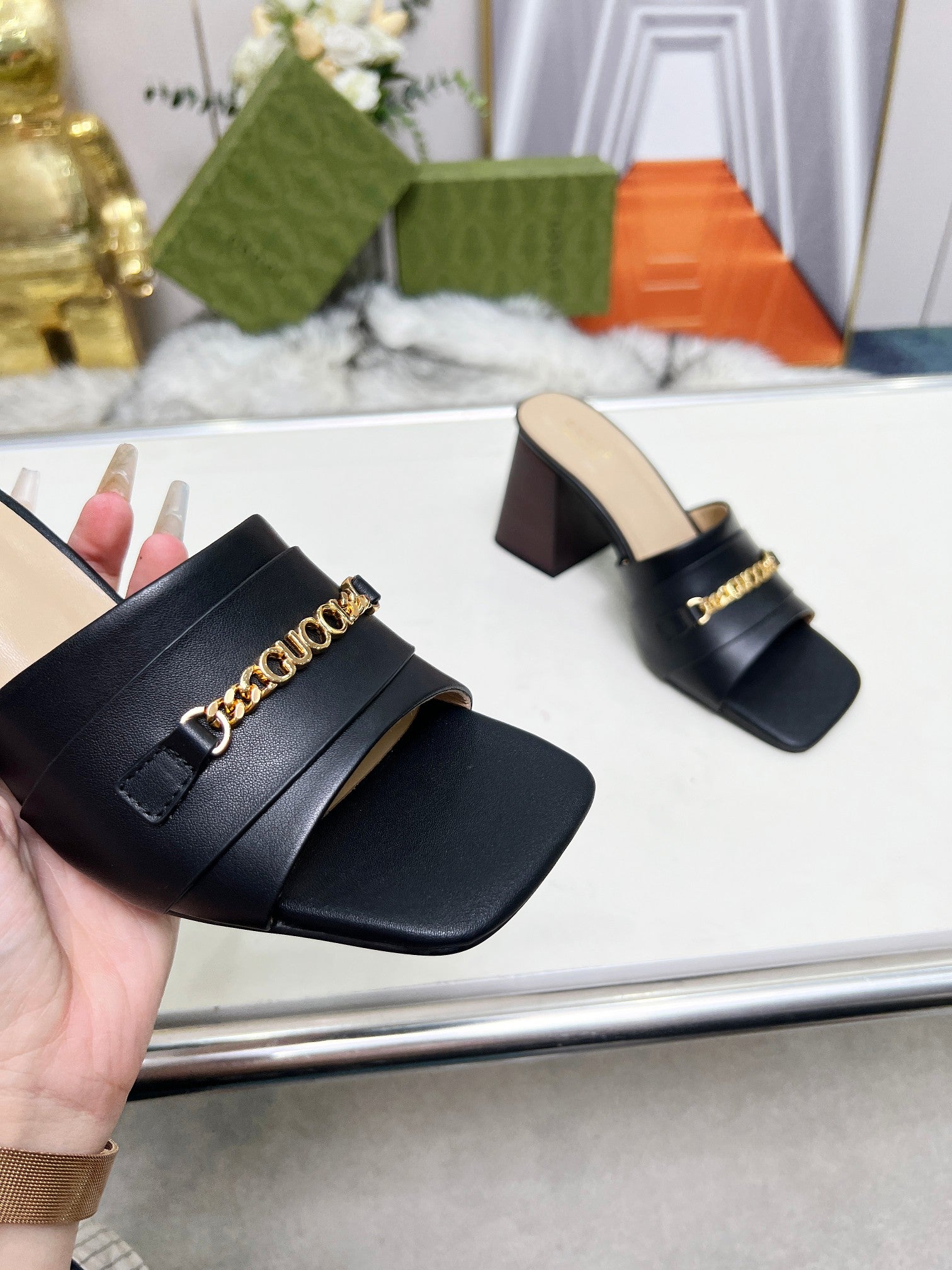 275NB11Z  Popular leather High heels