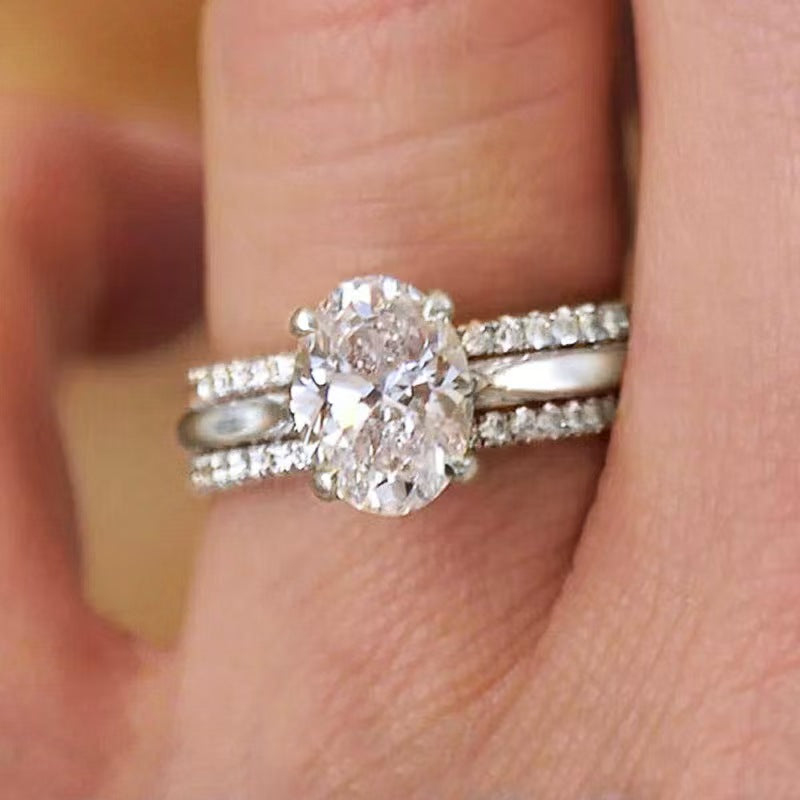 P5ZA3J Popular Moissanite Jewelry Wedding Diamond Ring