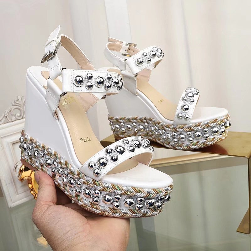 J4A48Z Popular leather High heels 12cm heel