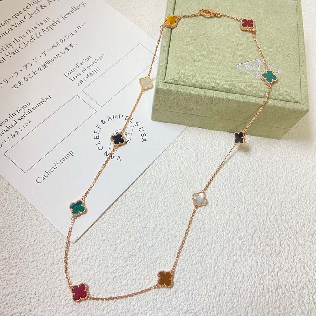 55QVA255X Popular mini 10 flower Necklaces