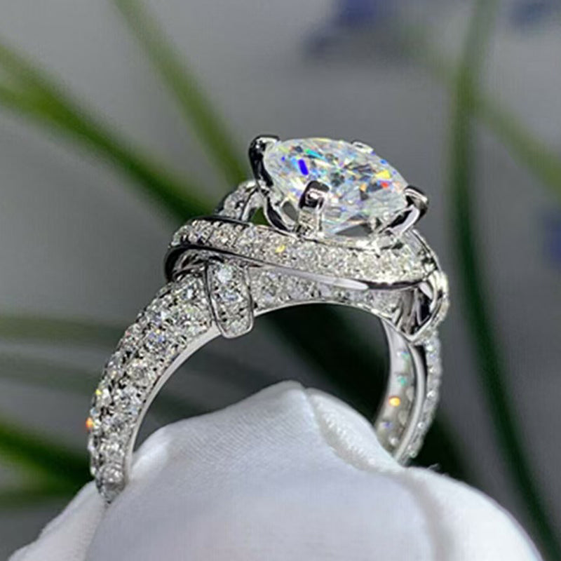 P5ZA2J Popular Moissanite Jewelry Wedding Diamond Ring
