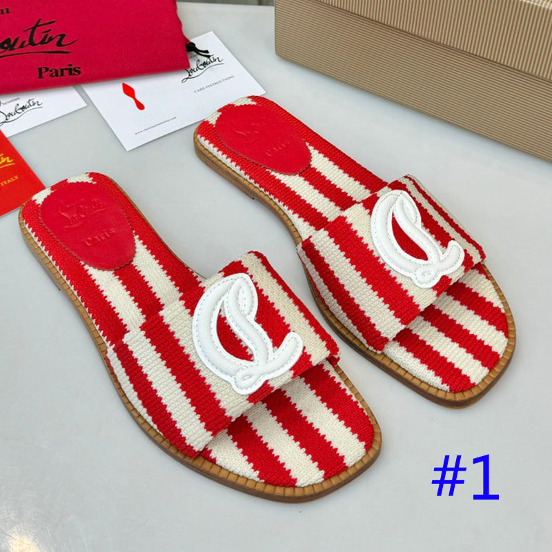 JXA10Z Popular leather + knitted sandals