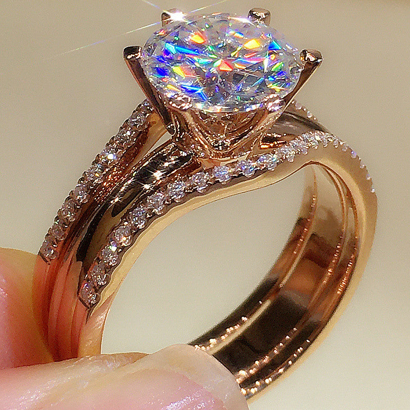 P5QA48J   Popular Moissanite Jewelry Wedding Diamond Ring