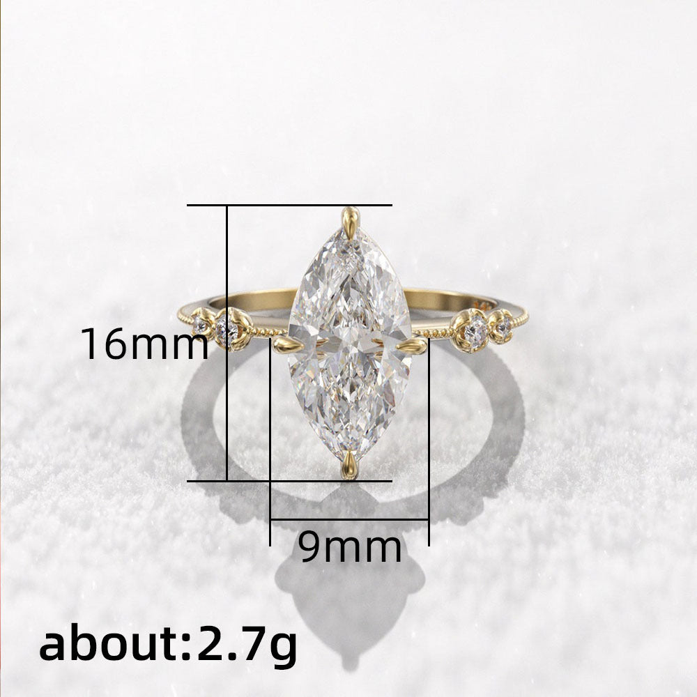 P5QA29J  Popular Moissanite Jewelry Wedding Diamond Ring