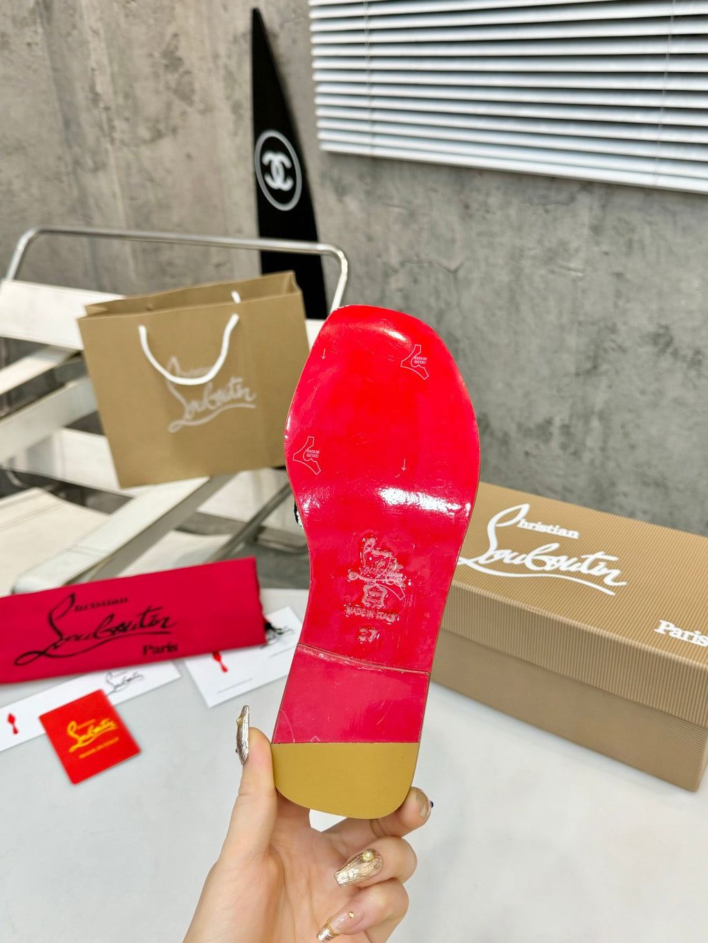 JXA10Z Popular leather + knitted sandals