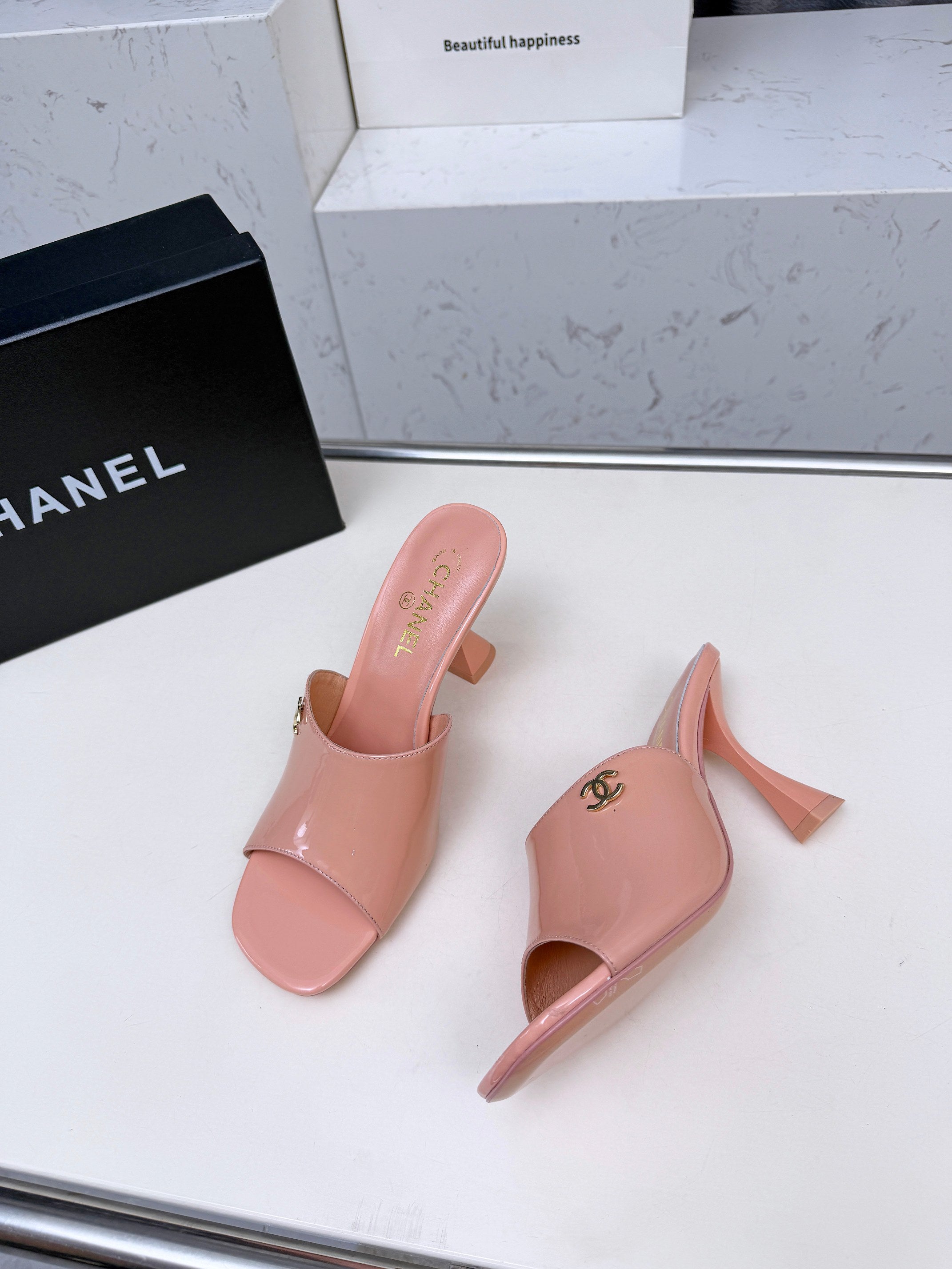 Z2X66C47 Popular leather High heels 9CM
