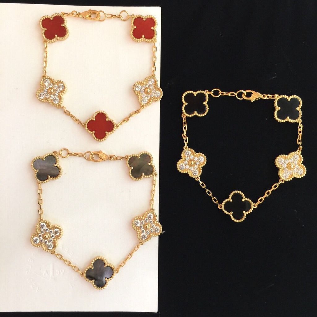 5XVA179K  Popular bracelets 5 flowers normal size1.5cm flower