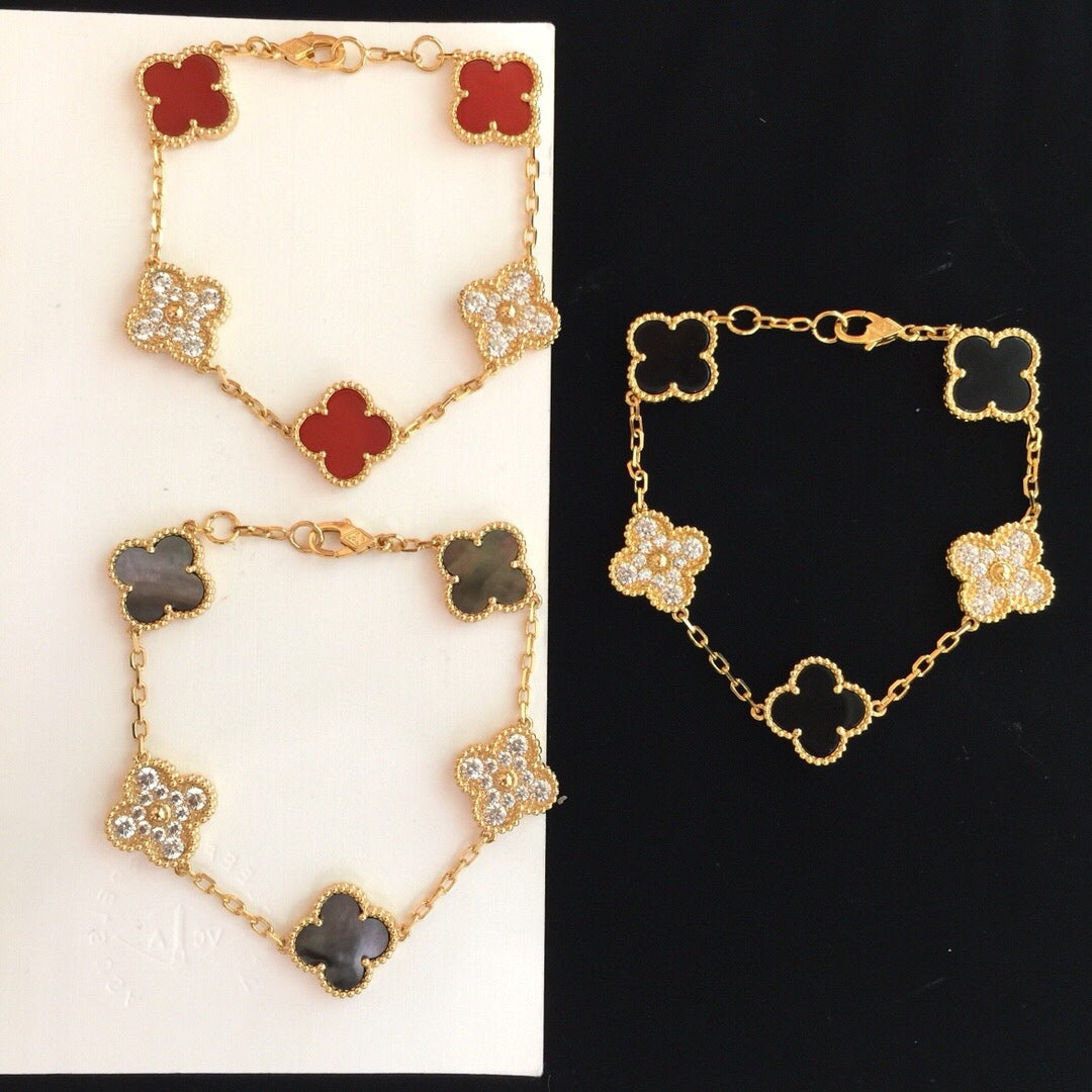 5XVA179K  Popular bracelets 5 flowers normal size1.5cm flower
